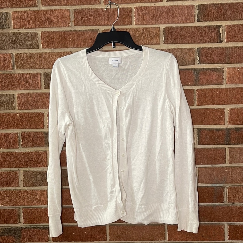 Old Navy White Cardigan